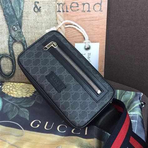 Gucci Soft GG Supreme belt bag 474293 black 